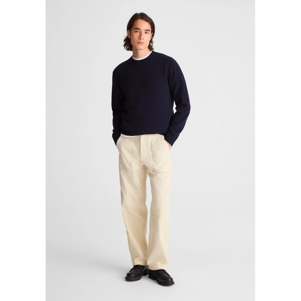Madewell Mens Medium Navy Blue Crewneck Sweater 100% Heritage Merino Wool